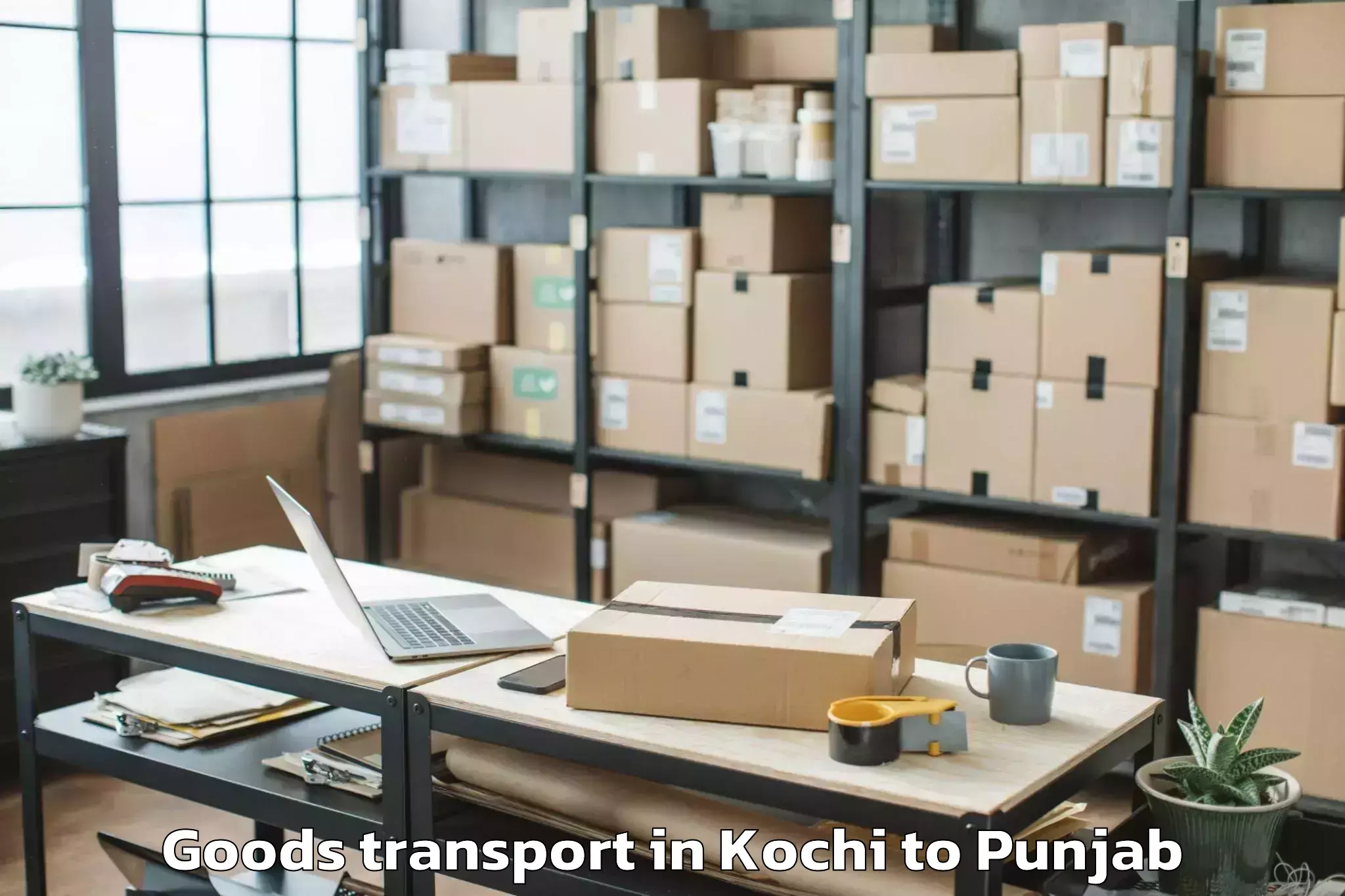 Efficient Kochi to Abhilashi University Faridkot Goods Transport